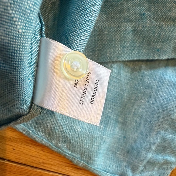 UNTUCKit Shirt Men’s Size M Light Blue 100% Linen Button Up Short Sleeve Shirt - Picture 2 of 11